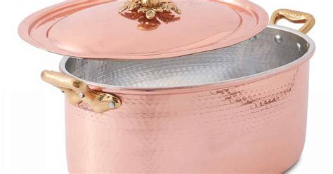 Hand-Tinned Italian Design High Oven Copper Casserole