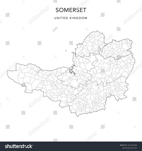 Administrative Map Somerset Counties Districts Civil: เวกเตอร์สต็อก ...