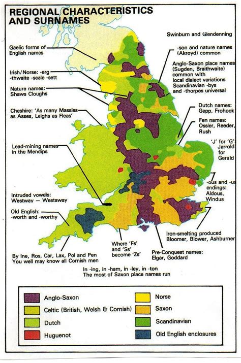 Geographic Distribution of the Historical Origins of English and Welsh ...