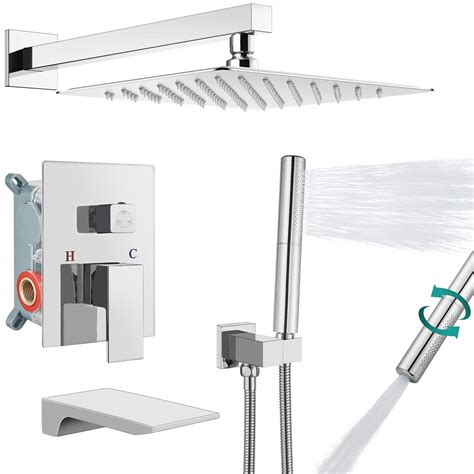 Buy Aolemi Shower System with Waterfall Tub Spout,Wall Shower Faucet ...