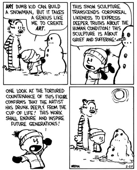 Calvin And Hobbes Snowman Art