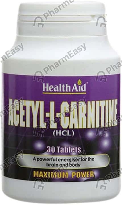Buy HEALTH AID ACETYL-L-CARNITINE 550MG TABLETS Online & Get Upto 60% ...