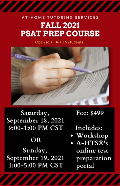 A-HTS® Fall 2021 PSAT Prep Course - At-Home Tutoring Services®