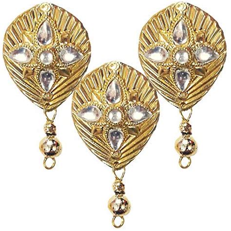 Paushak Boutique Golden Leaf Kaj Button for Indian Dresses for Kurties ...