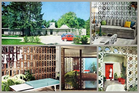 Pretty Vintage Concrete Block Walls Offered Privacy Light For Mid ...