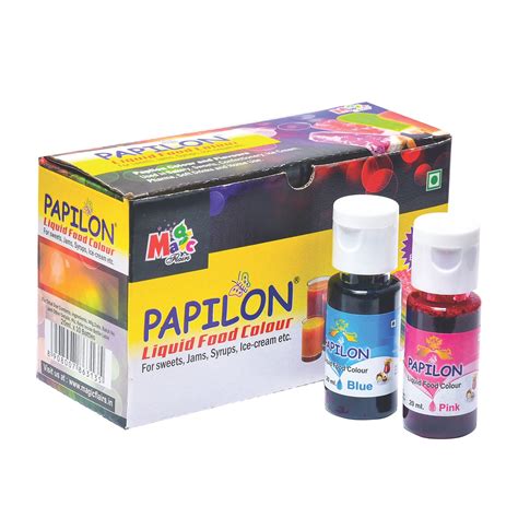 Papilon Shades Of Liquid Food Color (20 Ml X 10 Bottle) : Amazon.in ...