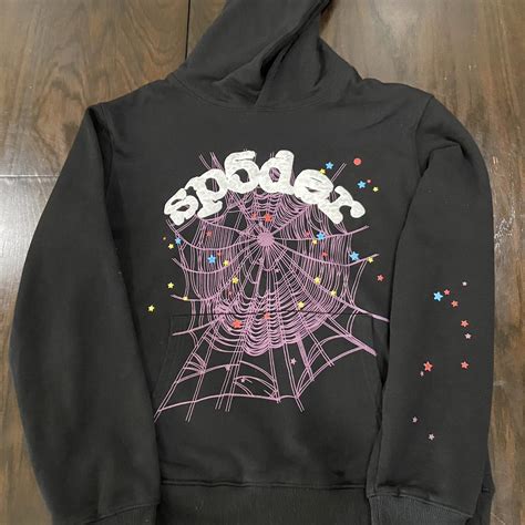BLACK and PURPLE SPIDER HOODIE SIZE SMALL WORN... - Depop