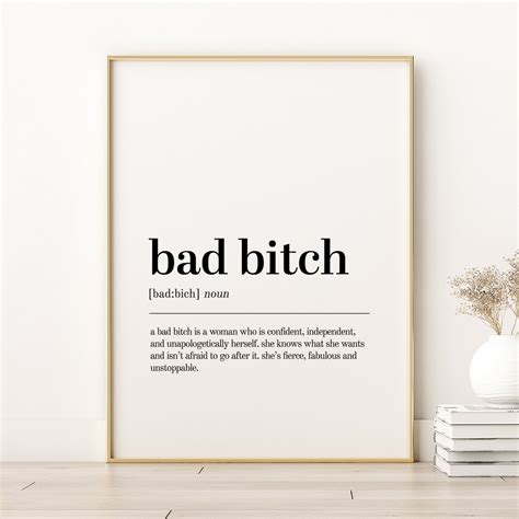 Bad Bitch Definition Print, Bad Bitch Dictionary Print, Birthday Gift ...