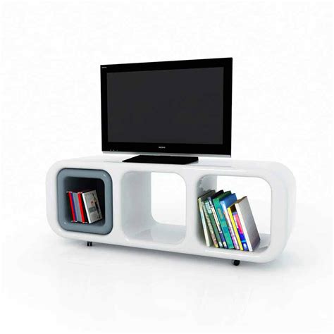 Modern design Solid Surface TV stand Eracle, made in Italy