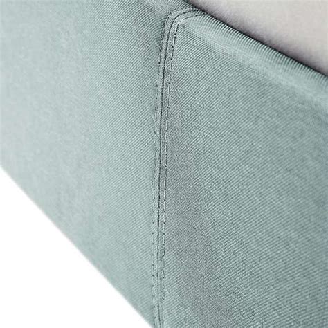 Leonard Bed Without Storage | Queen | Light Blue Fabric – Heera Moti