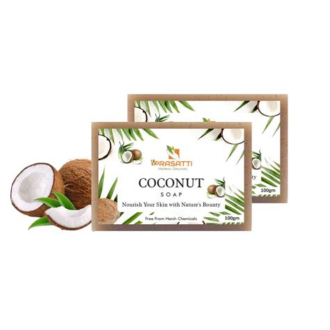 Buy Prasatti Herbal Organic Coconut Bathing Soap For Remove Dead Skin ...