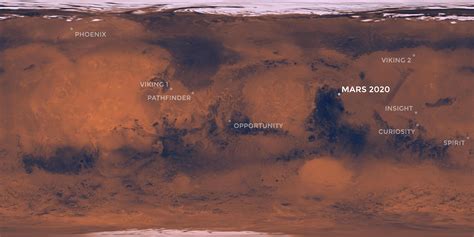 Map of NASA's Mars Landing Sites | NASA Jet Propulsion Laboratory (JPL)