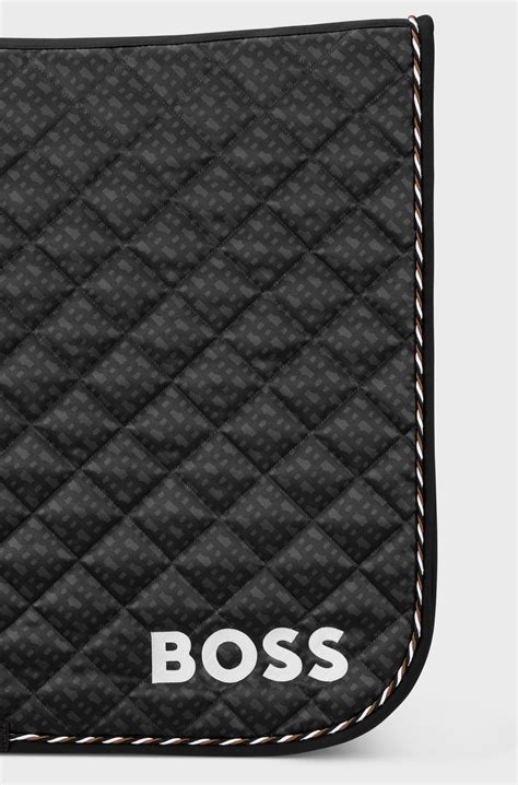 BOSS - Equestrian dressage fast-drying saddle pad with monogram - Black