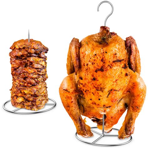 Buy 6 Pieces Stainless Steel Vertical Skewer Set, (2x15''Skewers,2x9 ...