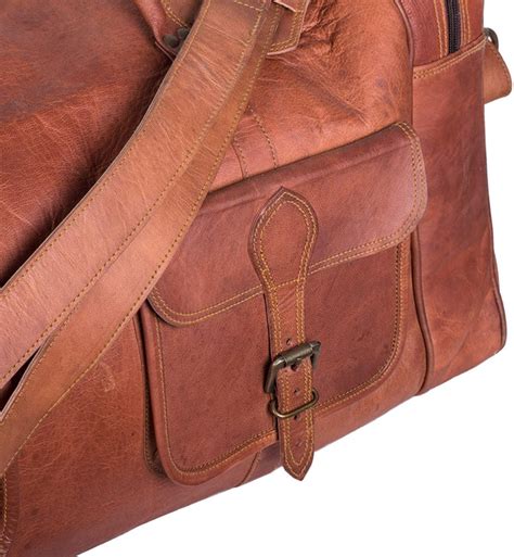 Brown Leather Travel Duffle Bag | Family Travel Bag | Big Size Duffel ...
