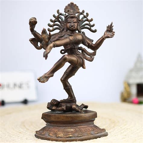 Buy Bhunes Copper Nataraja Dancing Shiva Idol, Hindu God Tandava Murti ...