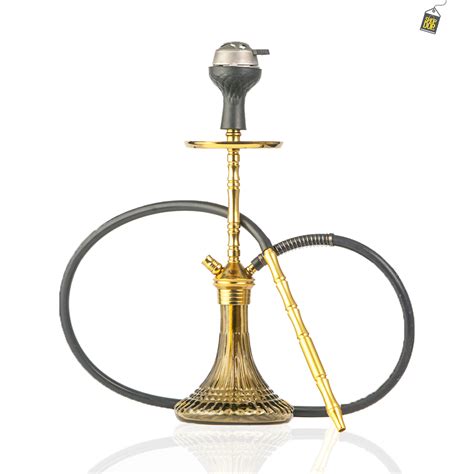 Buy Fighter Hookah L3 - Gold Stem / Grey Line Base – shopdop.in