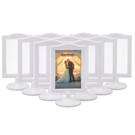 10 Pack 4x6 Pedestal Picture Frame – Double Sided Standing Picture ...