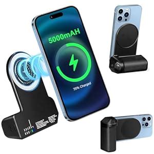 Magnetic Phone Camera Selfie Grip, Qi Wireless Charging Stand Built-in ...