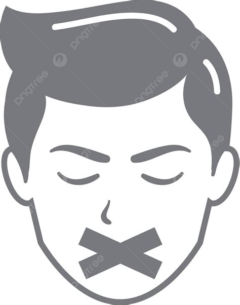 Illustration Of A Mans Face With Duct Tape Over His Mouth Representing A Communication Barrier ...
