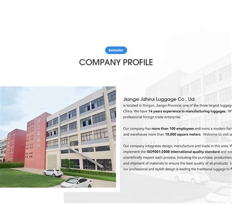 Company Overview - Jiang Xi Ji Zhi Rui Luggage Co., Ltd.