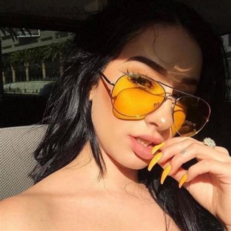 Classic Yellow Candy Aviator Sunglasses For Men And Women-FunkyTraditi ...