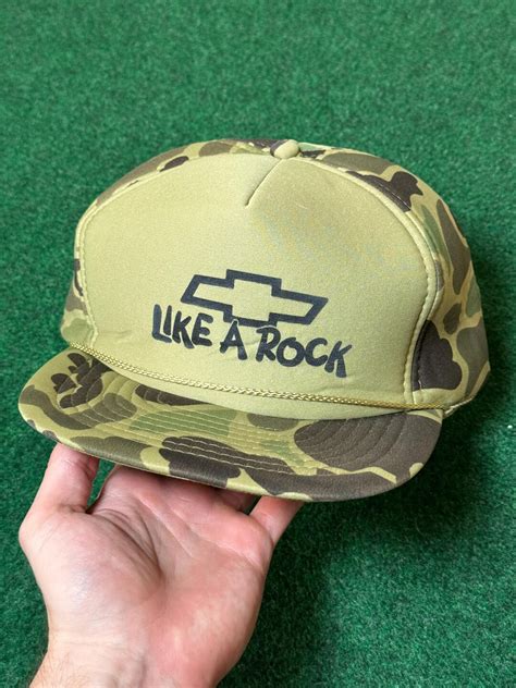 80s/90s Chevrolet Chevy Like a Rock Trucker Hat Snapback Duck Camo Hunting Camouflage - Etsy