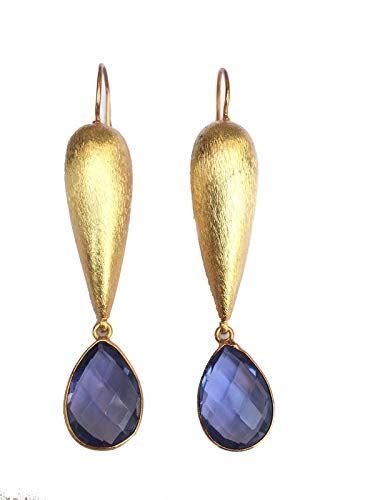 Gold plated Metal Earring in Semi precious stones : Amazon.in: Fashion