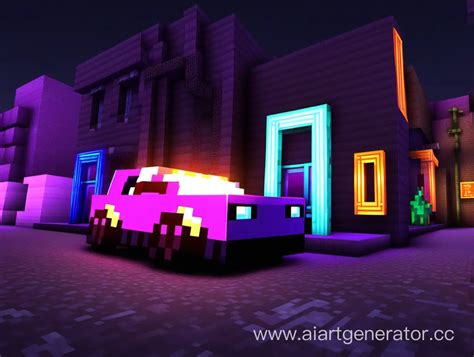 Image result for Minecraft Neon Scene