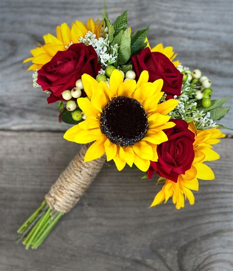Sunflower Bouquet, Sunflower Rose Bouquet, Red Rose Bouquet, Sunflower ...