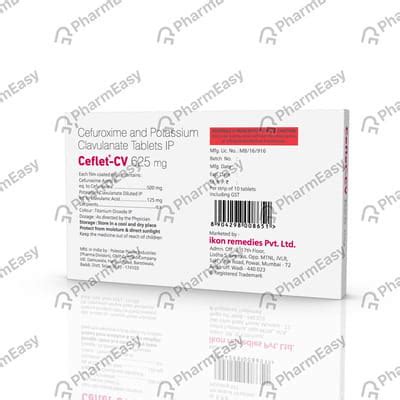Buy Ceflet Cv 625mg Strip Of 10 Tablets Online at Flat 15% OFF | PharmEasy