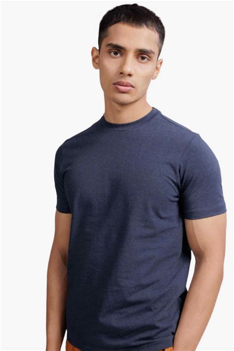 Carbon Heavyweight T-Shirt – Sorona™ (Denim Melange) – CarbonTree