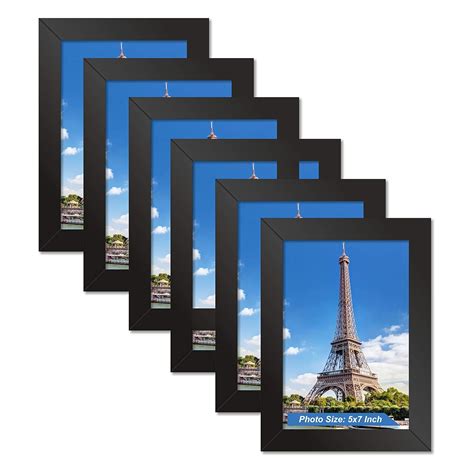 PAPER PLANE DESIGN Photo Frames (SET OF 6 (5 IN X 7 IN), BLACK ...