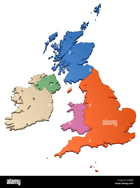 Great Britain Map Stock Photo - Alamy