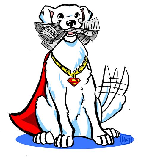 Superman Dog Drawing - Krypto - (4068x4426) Png Clipart Download