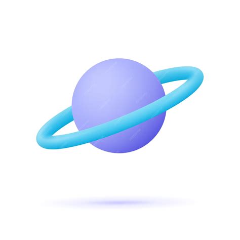 Planeet met ring rond. Saturnus, Jupiter, Uranus, Neptunus. 3D-vector ...