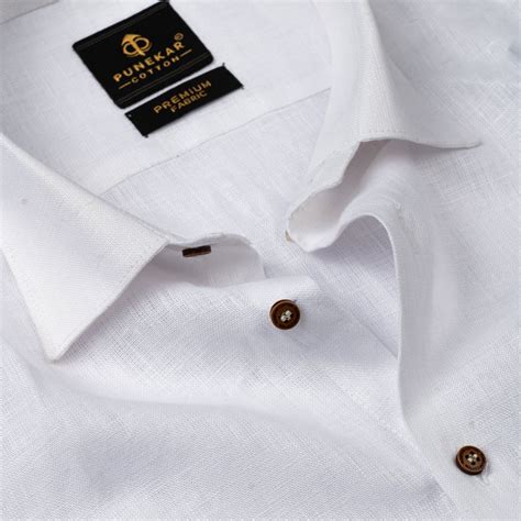 White Color Prime Linen Shirt For Men – Punekar Cotton