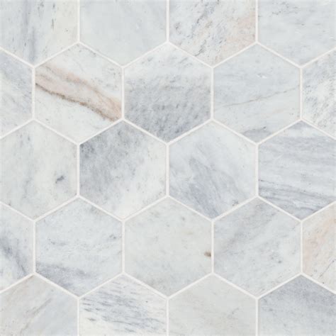 Marble Hexagon Floor Tile Carrara Marble Hexagon (48x48) Polished
