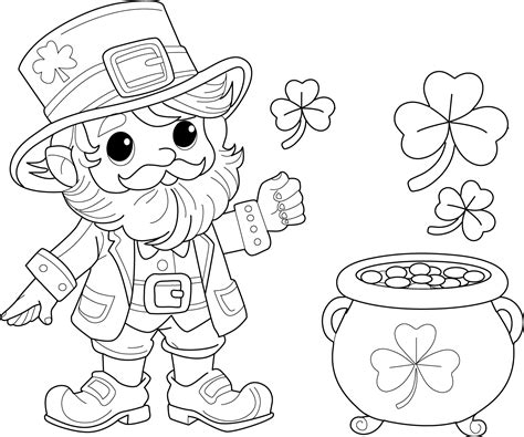 Leprechaun Coloring Sheet 12 Free Leprechaun Coloring Pages