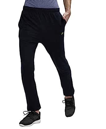 Spunk by FBB Solid Mid Rise Track Pants Navy : Amazon.in: Fashion