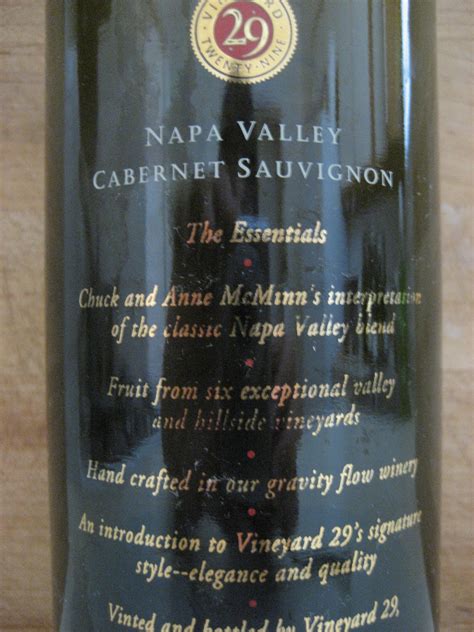 Wine Review – 2006 Vineyard 29 “Cru” Cabernet Sauvignon, Napa Valley ...
