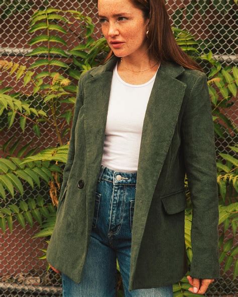 ArticleAnd on Instagram: "Easy being green: Adira Cord Blazer in Dark ...