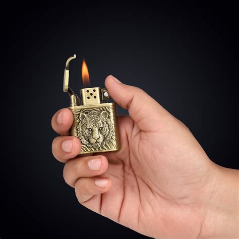 Tiger Eye Embossed Premium Refillable Cigarette Lighter – Perfect for ...