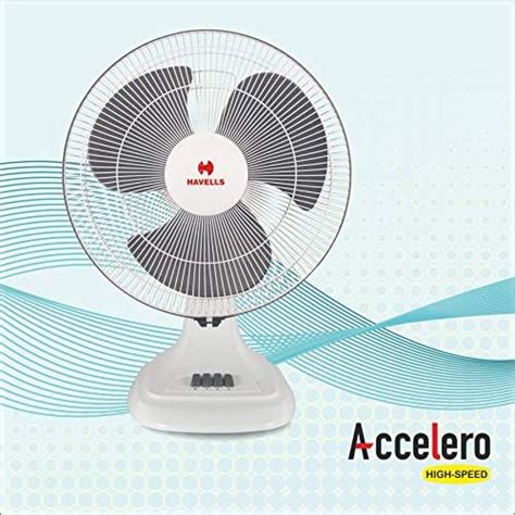 Buy Havells Accelero 400mm Pedestal Fan (White Red) Online at Low ...