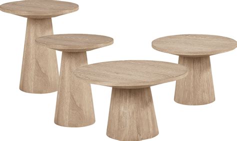 Kendall Natural Light Wood 4 Pc Table Set | Rooms to Go