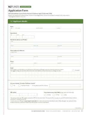 Fillable Online ASB KiwiSaver Scheme Product Disclosure Statement and ...