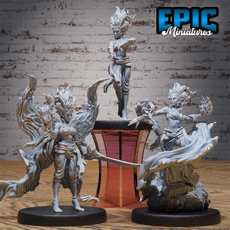 ♀️ Young Efreeti Female Set ‧ DnD Miniature ‧ Tabletop Miniatures ...