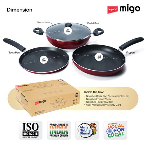 IMPEX Migo Nonstick 4 Pcs Festival Gift Set FKT(M), 3mm Thickness ...