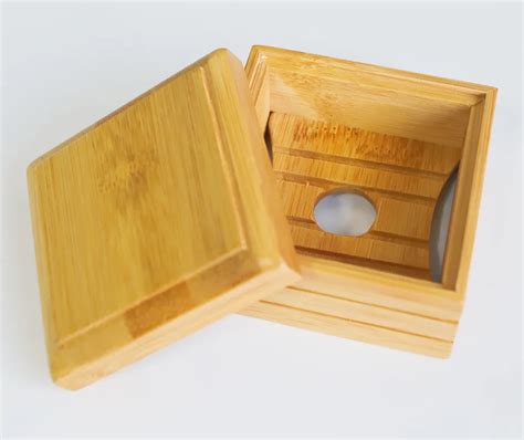 2 Pack Soap Dish, Natural Bamboo Wood Holder With Drainer, Sustainable ...