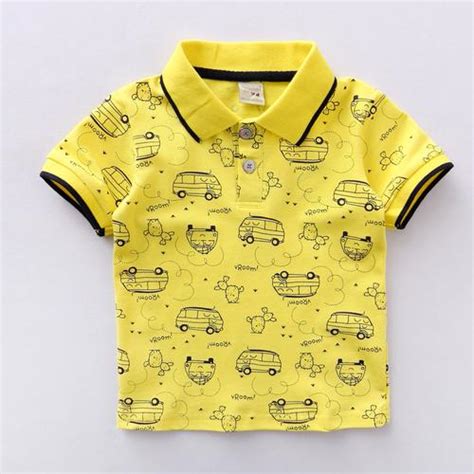 Promo Baju Kaos Polo T-Shirt Anak Laki-Laki Gambar Mobil Warna Kuning ...